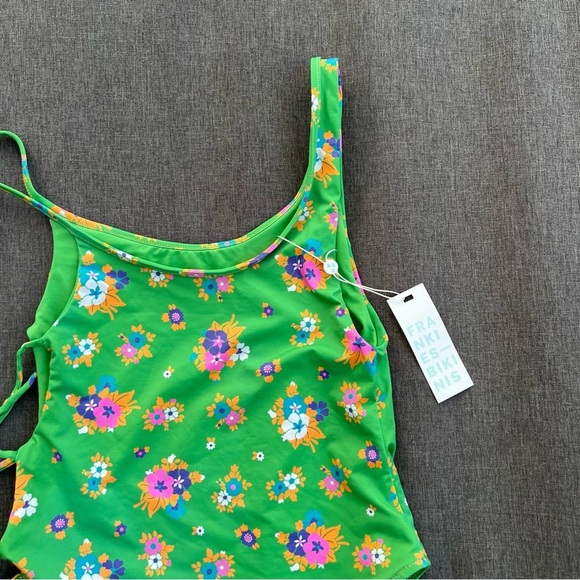 Frankies Bikini Honey One Piece Shoulder Swimsuit Size Medium New With Tags - Picture 11 of 14